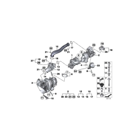 Genuine BMW 11658506392 E71 F01 F10 Connection Pipe (Inc. 750dX, X6 M50dX & 750LdX)