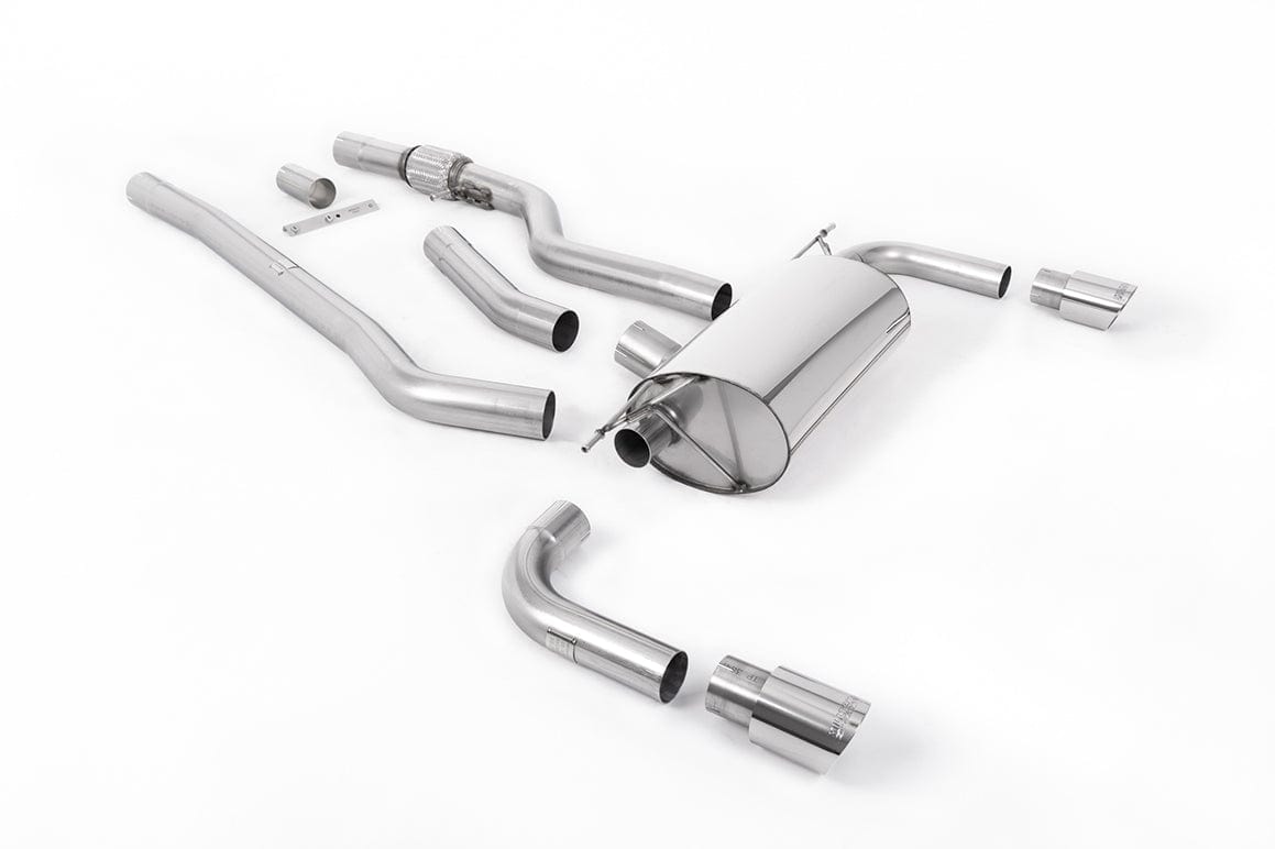 MillTek SSXBM1005 BMW F32 428i Cat-Back Dual-Outlet Non-Resonated with Polished Tips