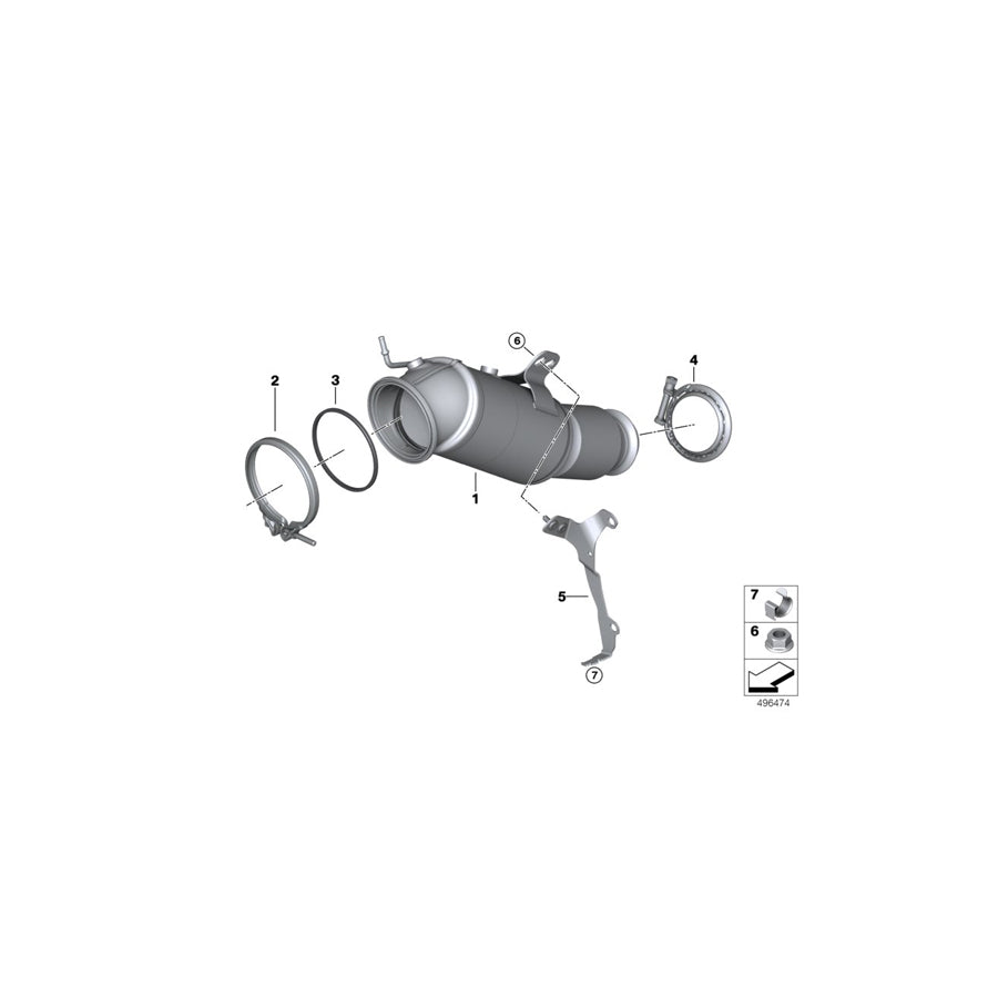 Genuine BMW 18329897313 G31 G30 G12 Exch Catalytic Converter Close To Engine RDE (Inc. 740i, Z4 M40i & 745Le)