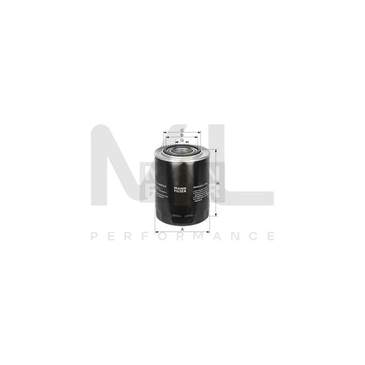 MANN-FILTER WP 940/4 Oil Filter Spin-on Filter, with one anti-return valve