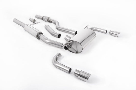 MillTek SSXBM1004 BMW F32 428i Cat-Back Dual-Outlet Resonated with Polished Tips