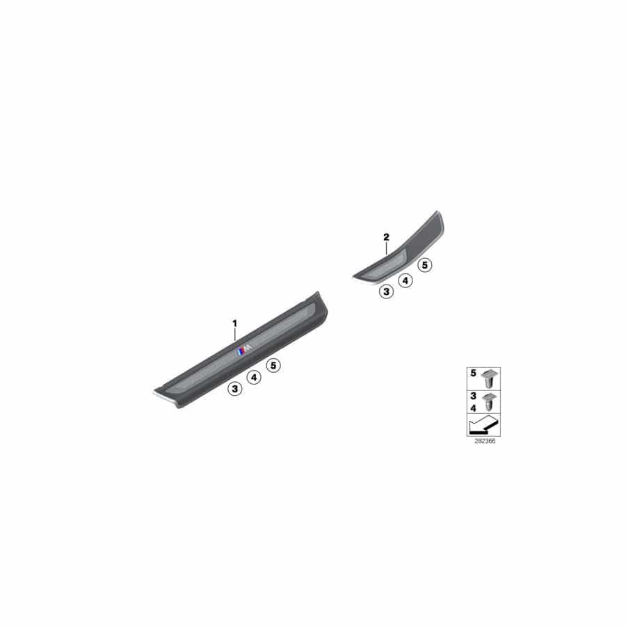 Genuine BMW 51478050389 F12 M Trim Panel For Sill Cover, Left M (Inc. 650iX 4.4, 650iX 4.0 & 640i)