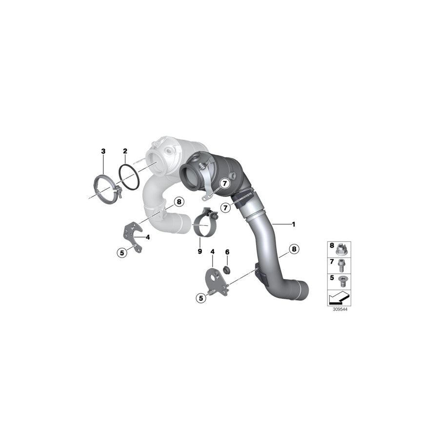 Genuine BMW 18327645441 F12 F01 F06 Exch Catalytic Converter Close To Engine ZYL.5-8 (Inc. X5 50iX 4.4, 650iX 4.4 & 550iX 4.0)