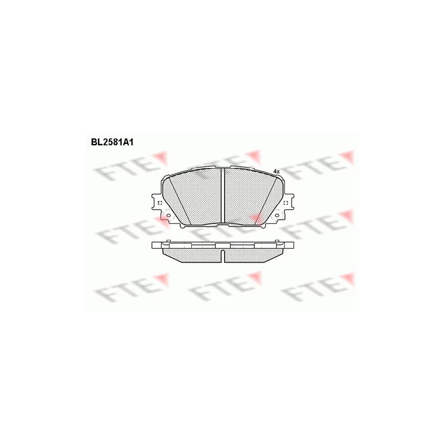 FTE 9010831 Brake Pad Set for Toyota Yaris