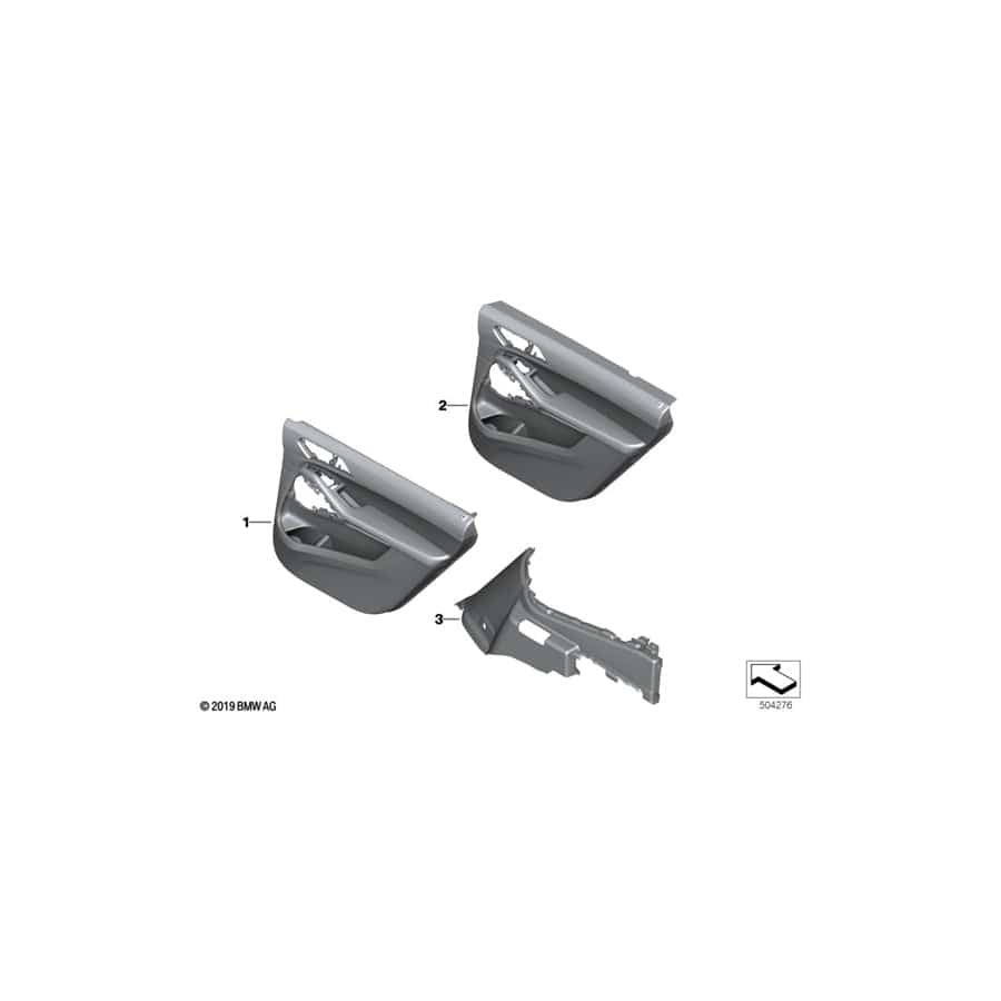 Genuine BMW 51477997574 G07 Lateral Trim Panel, Right COFFEE (Inc. X7 30dX, X7 40iX & X7 M50dX)