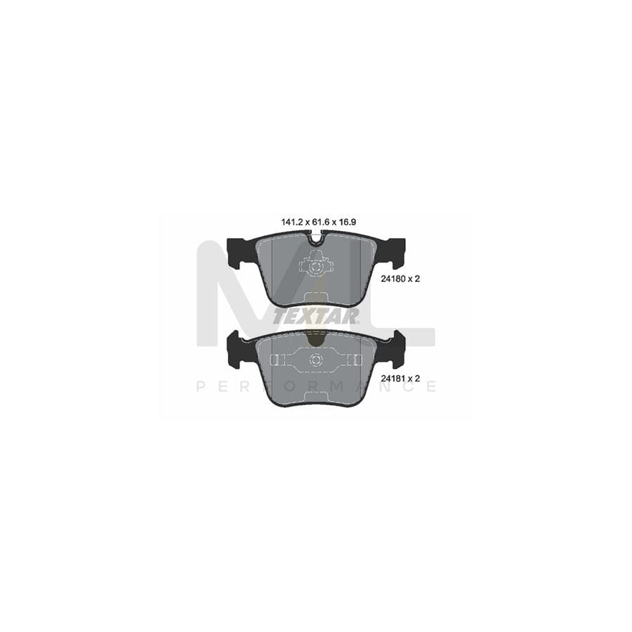TEXTAR 2418001 Brake pad set prepared for wear indicator