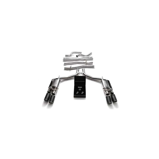 Armytrix MG572-QC38 Valvetronic Exhaust System Maserati Ghibli M157 2014-2021 with Quad Carbon Fiber 4"