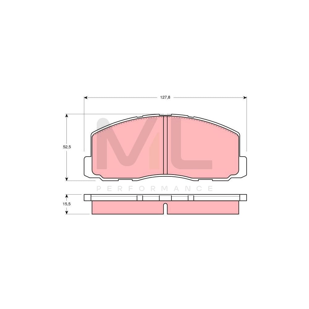 TRW Gdb355 Brake Pad Set Not Prepared For Wear Indicator