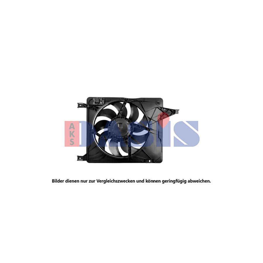 AKS Dasis 078027N Fan Wheel, Engine Cooling for Nissan Qashqai / Qashqai 2 I (J10, Nj10)