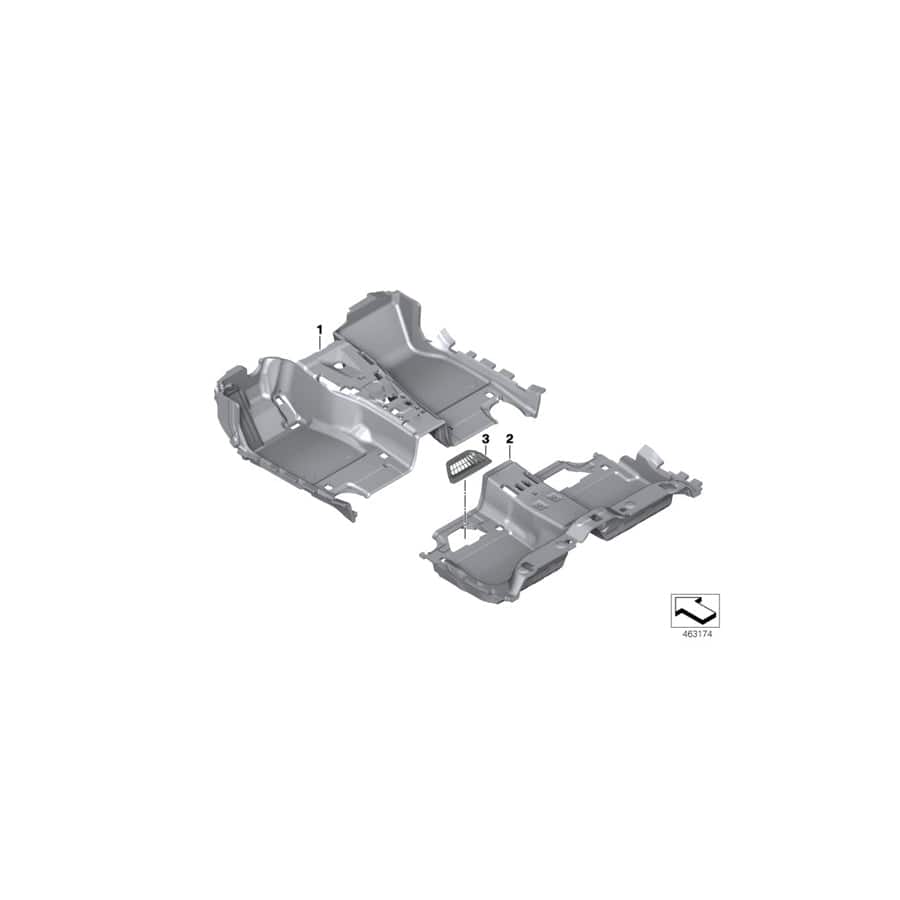 Genuine BMW 51477990530 G12 Floor Trim Cover, Front TARTUFO (Inc. M760LiX, 740LdX & 740Le)