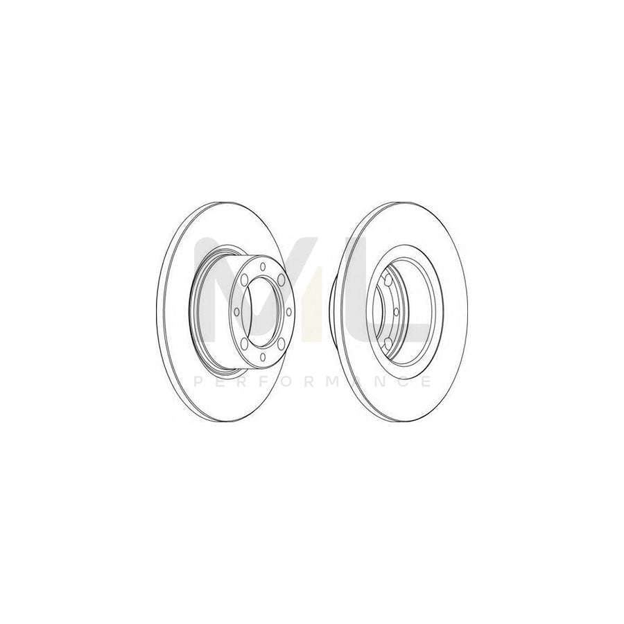 Ferodo DDF044-1 Brake Disc Solid  - Pair