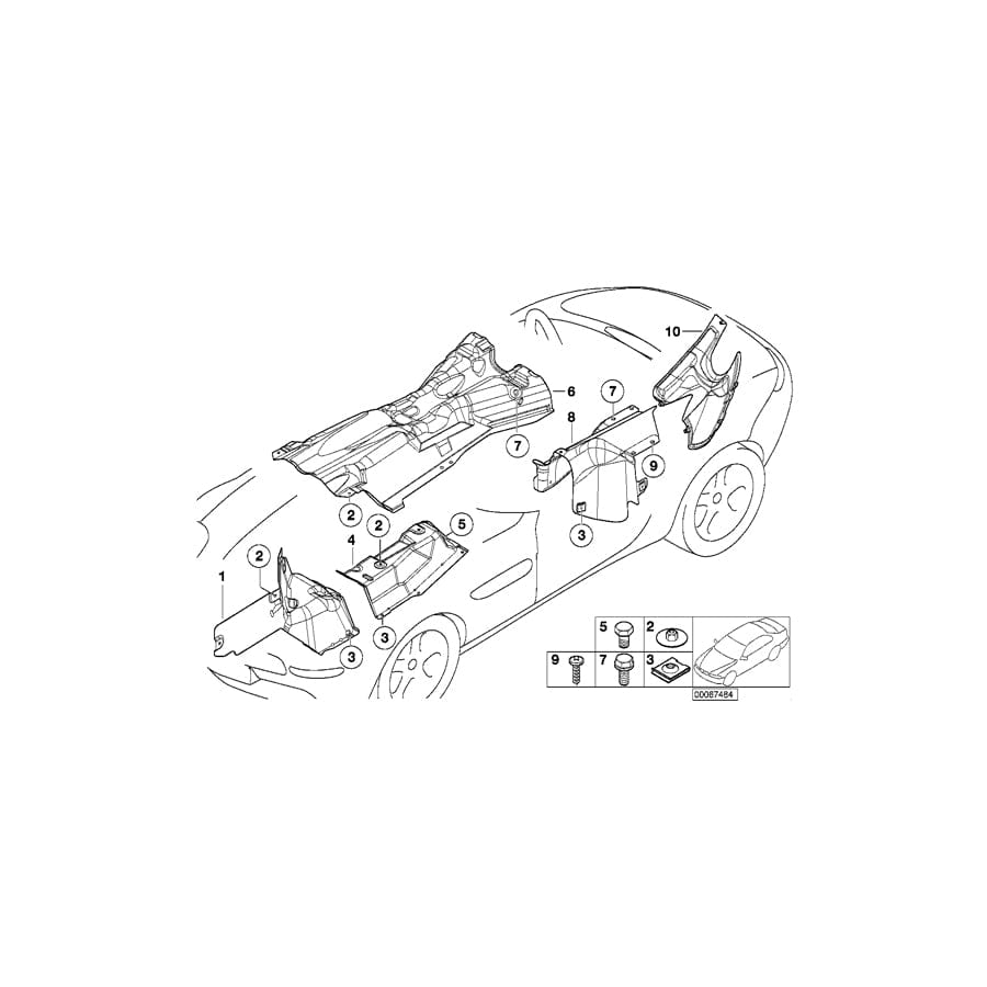 Genuine BMW 51488234106 E52 Heat Shield, Engine Mount, Right (Inc. ALPINA V8 & Z8)