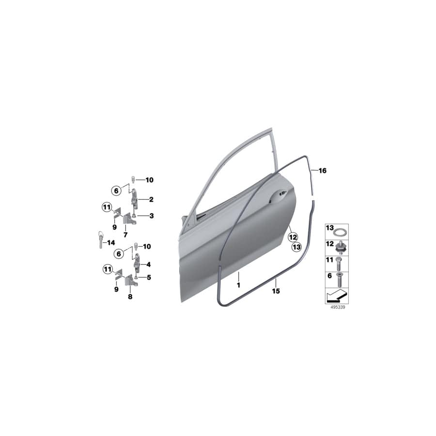 Genuine BMW 41508424262 Lower Bush FOR DOOR HINGE (Inc. M6 GT3)