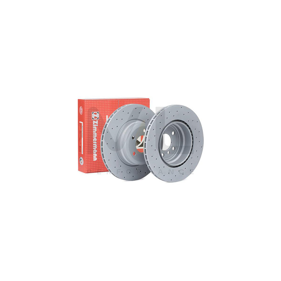 ZIMMERMANN SPORT COAT Z 150.3451.52 Brake Disc Internally Vented, Perforated, Coated, High-carbon  - 1 piece