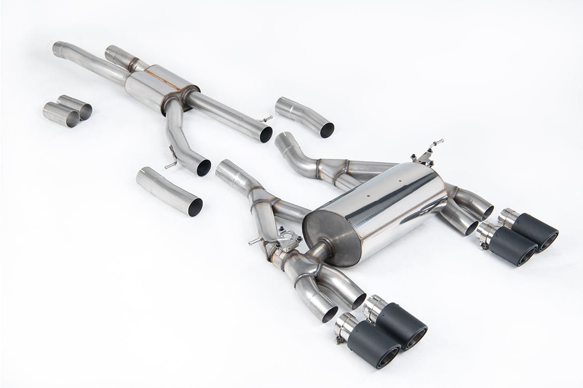 MillTek SSXBM1063 BMW F80 M3 Cat-Back (Race) with Carbon Tips