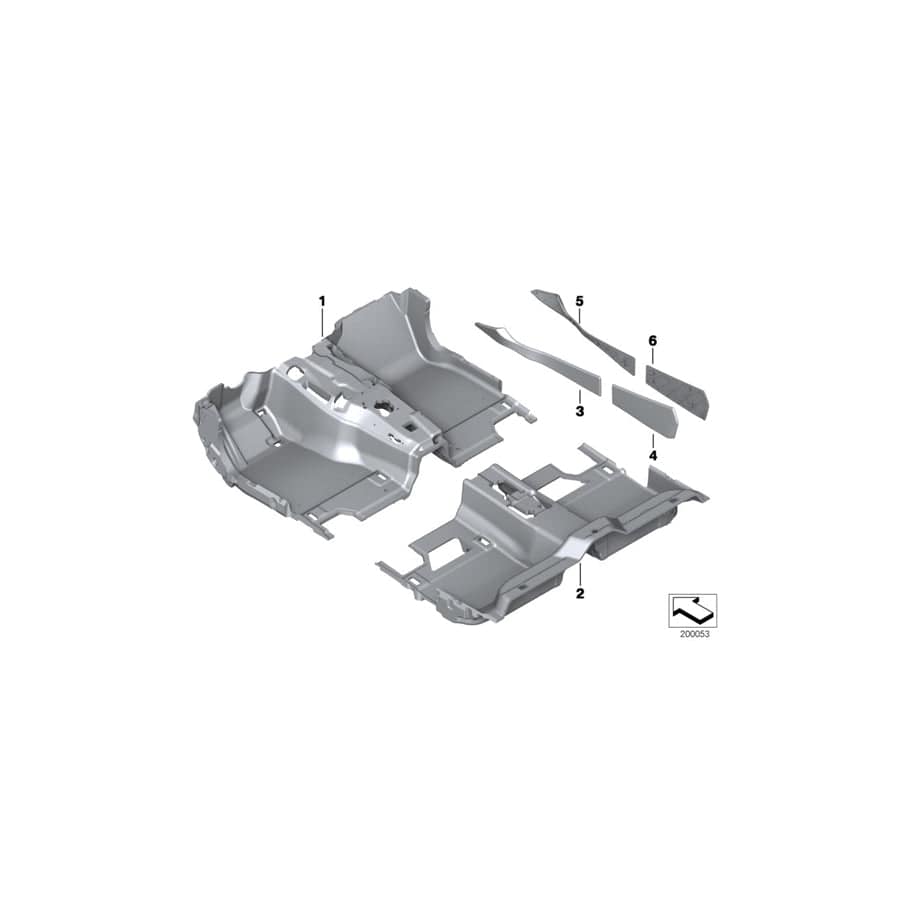 Genuine BMW 51477977308 F01 Floor Covering Rear CHAMPAGNER (Inc. 740i, 760i & 730i)