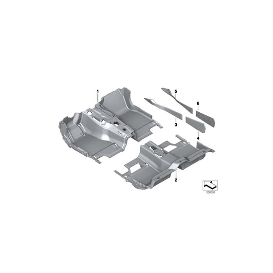 Genuine BMW 51477977308 F01 Floor Covering Rear CHAMPAGNER (Inc. 740i, 760i & 730i)