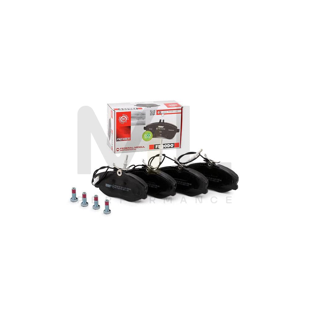 Ferodo Premier Eco Friction FDB1063 Brake Pad Set Incl. Wear Warning Contact, With Brake Caliper Screws, With Accessories