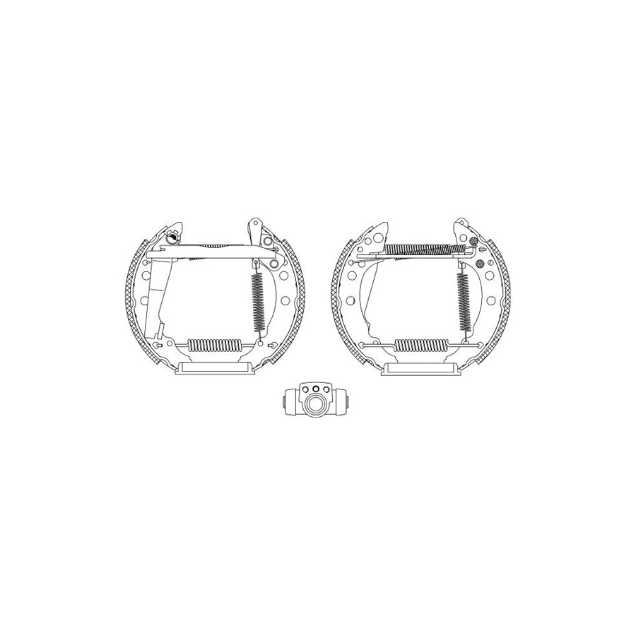 Hella Shoe Kit Pro 8DB 355 003-721 Brake Set, Drum Brakes