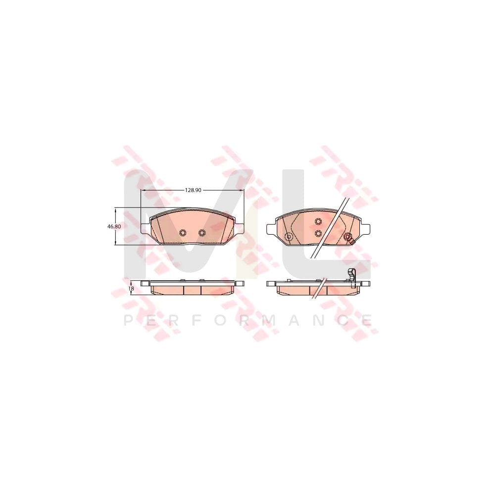 TRW Gdb2135 Brake Pad Set With Acoustic Wear Warning