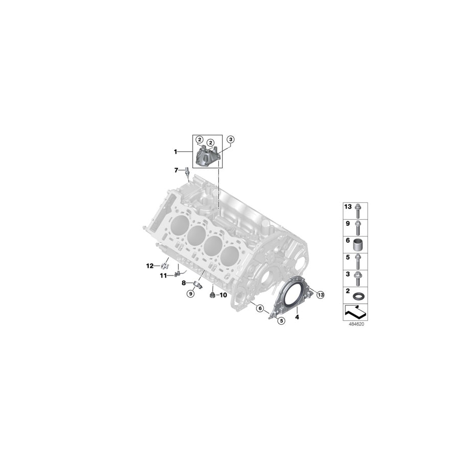 Genuine BMW 11428053536 F92 F93 F90 Oil Spray Nozzle, Inner (Inc. M5 & M8)