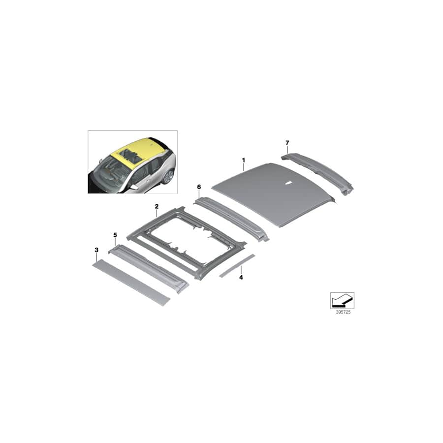 Genuine BMW 51137317706 Roof Cover (Inc. i3 94Ah Rex, i3 94Ah & i3 60Ah Rex)
