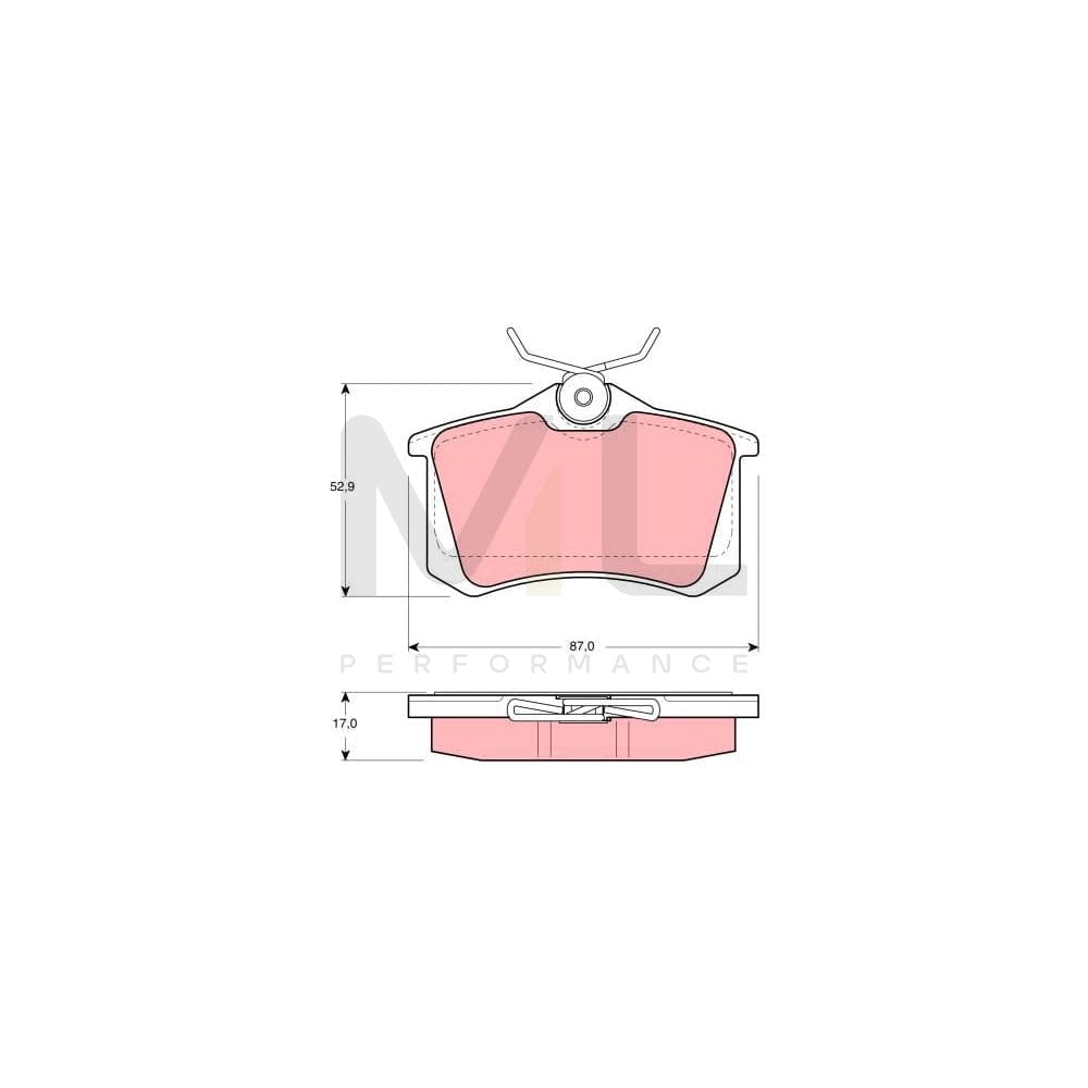 TRW Gdb1372 Brake Pad Set Not Prepared For Wear Indicator