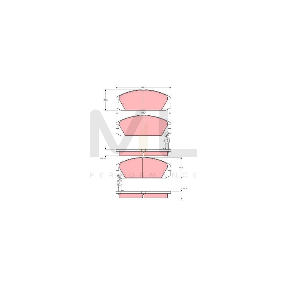 TRW Gdb925 Brake Pad Set With Acoustic Wear Warning