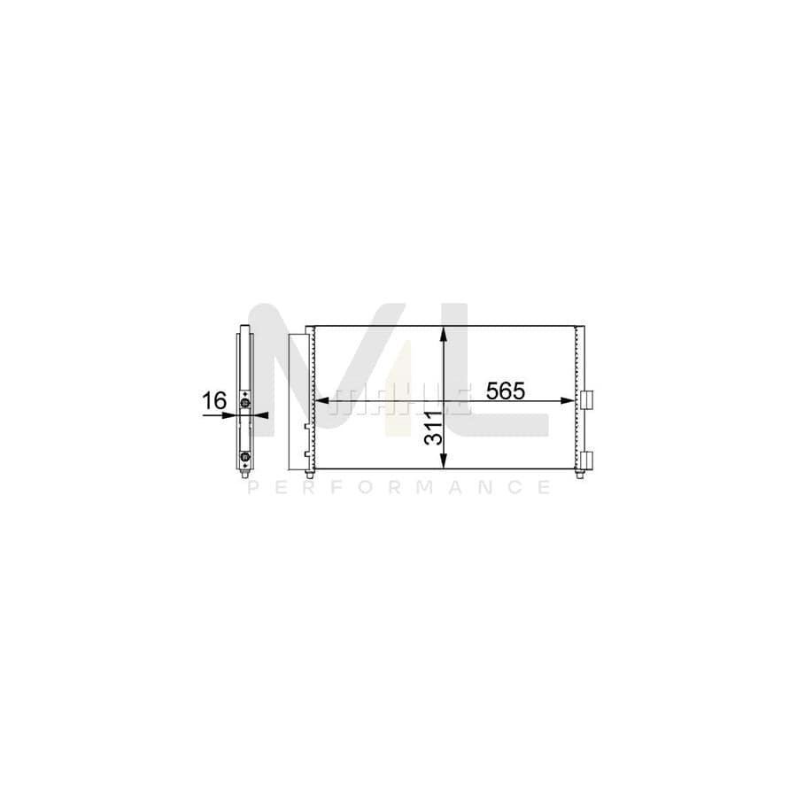 MAHLE ORIGINAL AC 372 000P Air conditioning condenser with dryer | ML Performance Car Parts
