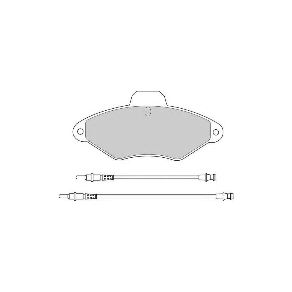 Ferodo FQT874 Brake Pad Set for Citroã«N Xantia Front Axle, Incl. Wear Warning Contact
