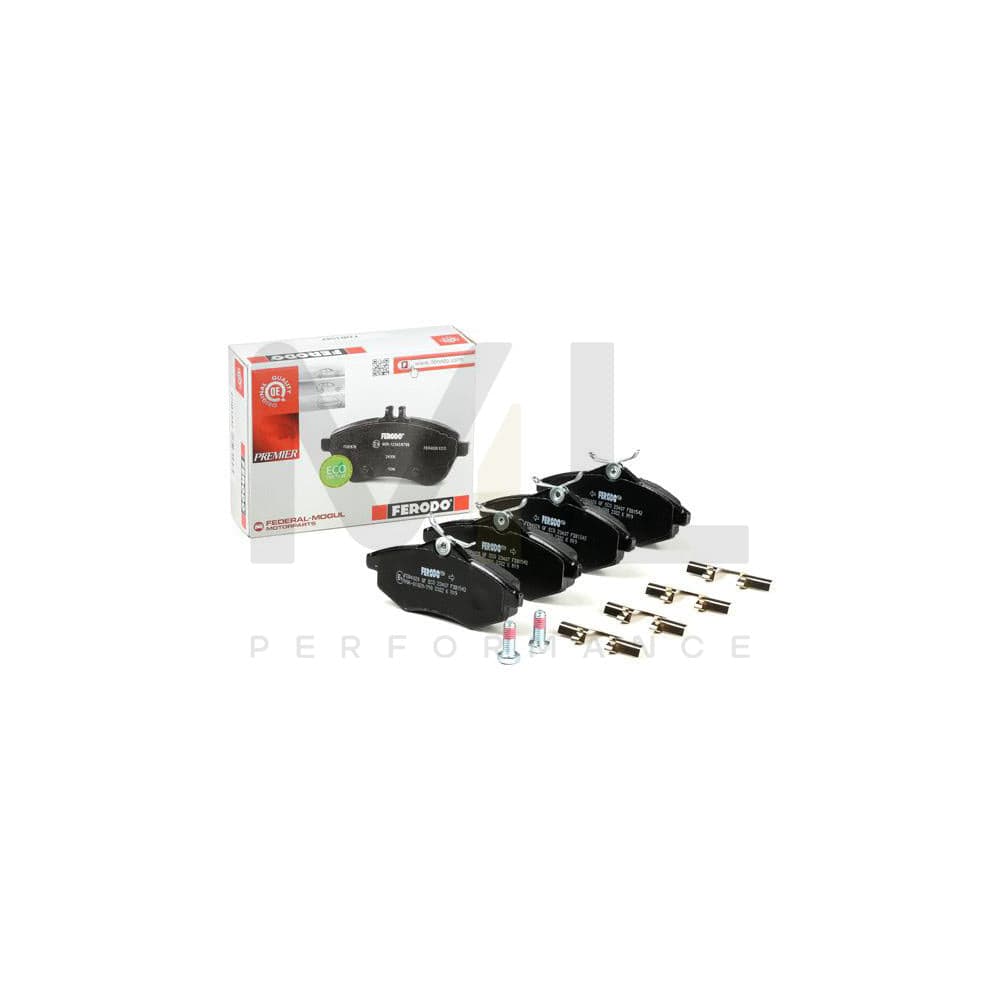 Ferodo Premier Eco Friction FDB1542 Brake Pad Set Not Prepared for Wear Indicator, With Brake Caliper Screws, With Accessories