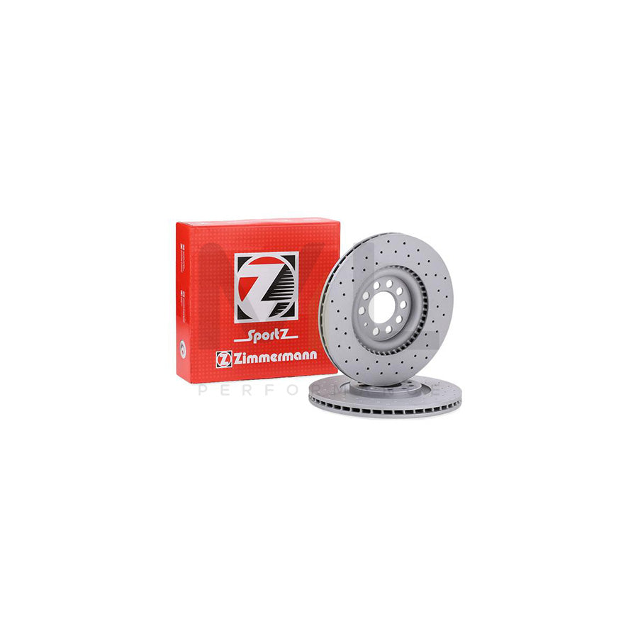 ZIMMERMANN SPORT COAT Z 100.1240.52 Brake Disc Internally Vented, Perforated, Coated, High-carbon  - 1 piece