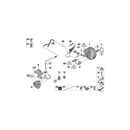 Genuine BMW 11667571364 E72 Vacuum Pipe (Inc. Hybrid X6)