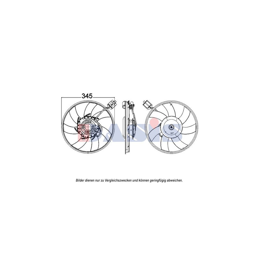 AKS Dasis 158105N Fan, Radiator for Opel Insignia