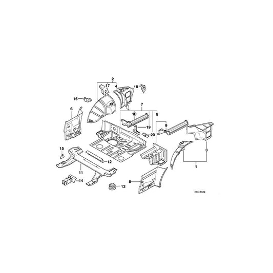 Genuine BMW 41128235754 E36 Rear Battery Bracket (Inc. 323ti)