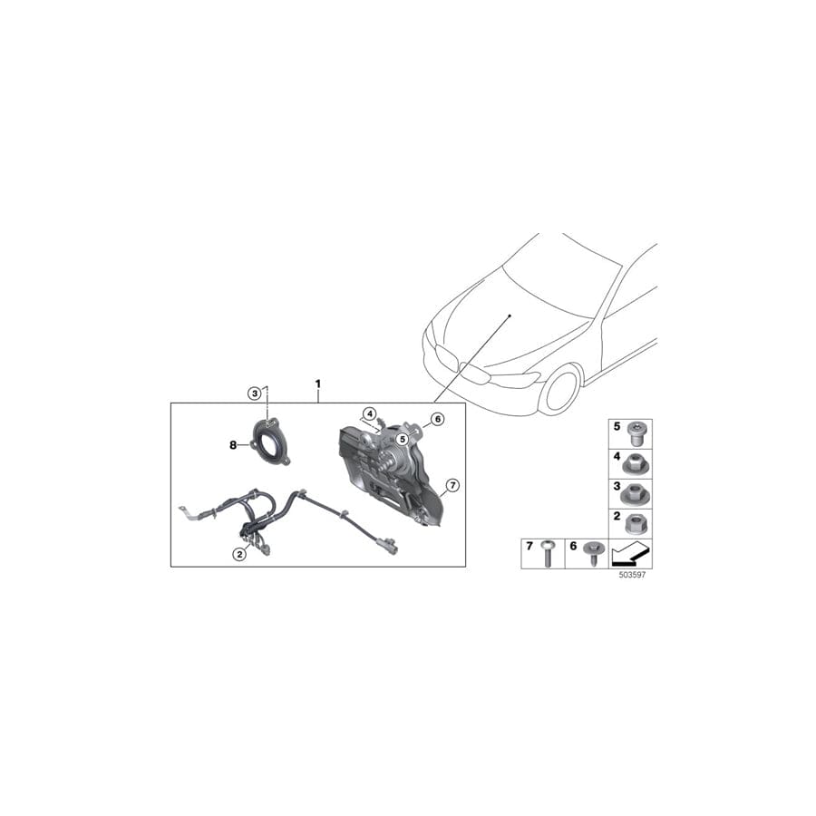 Genuine BMW 61218705939 G30 G31 Adapter Screw M16/M6 (Inc. 520d & 520dX)