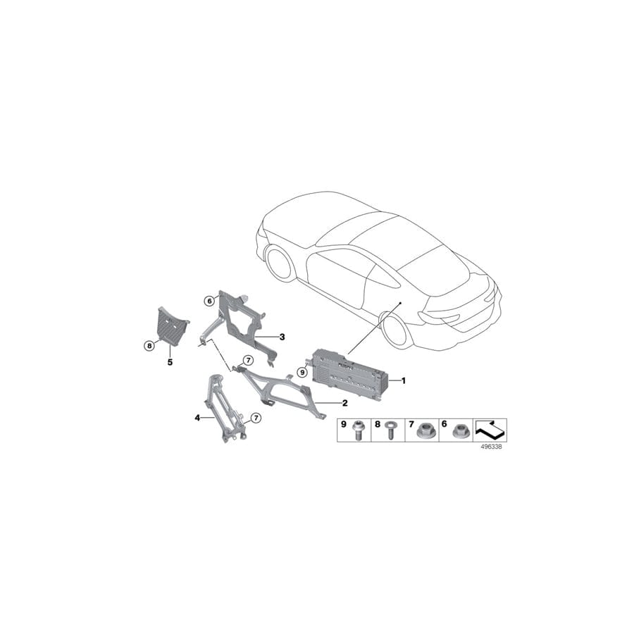 Genuine BMW 65159865417 F91 G14 Bracket, Tcb / Lte (Inc. M850iX, 840iX & 840dX)