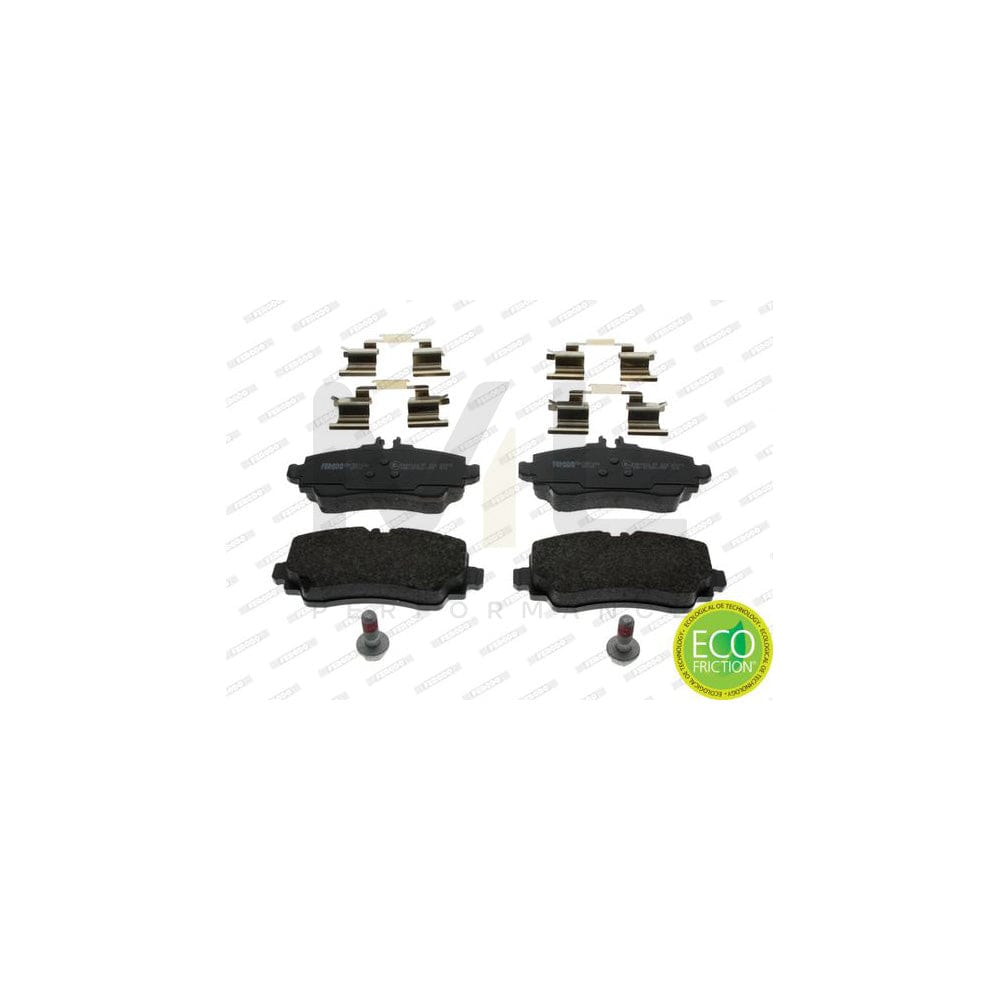 Ferodo Premier Eco Friction FDB1303 Brake Pad Set Suitable for Mercedes-Benz A-Class (W168) Prepared for Wear Indicator, With Brake Caliper Screws, With Accessories
