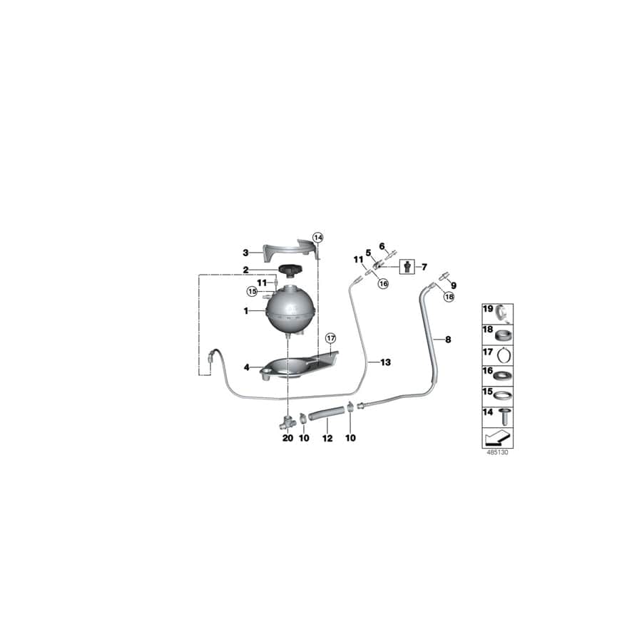 Genuine BMW 11538305989 Hose 20X3,5 (Inc. M6 GT3)