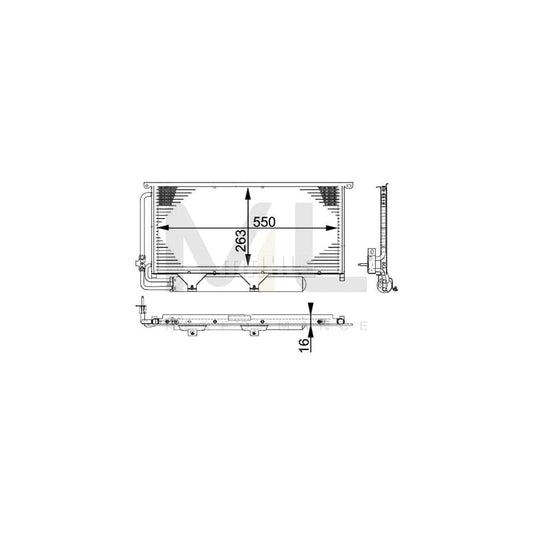 MAHLE ORIGINAL AC 663 000P Air conditioning condenser for SMART ROADSTER with dryer | ML Performance Car Parts