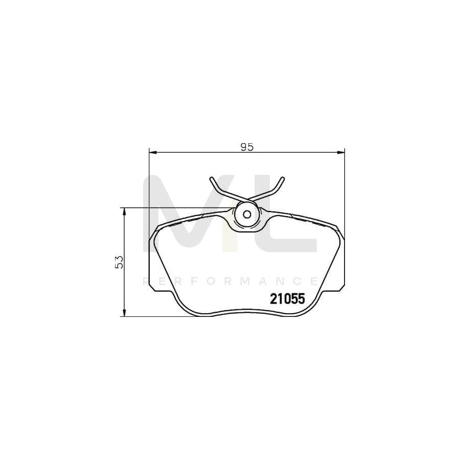 TEXTAR Extreme 2105505 Brake pad set suitable for MERCEDES-BENZ 190 (W201) prepared for wear indicator, with brake caliper screws