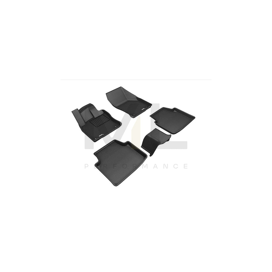 3D L1SK01101509 Floor mat set for SKODA SUPERB Elastomer, Front, Rear, Quantity: 5, Black