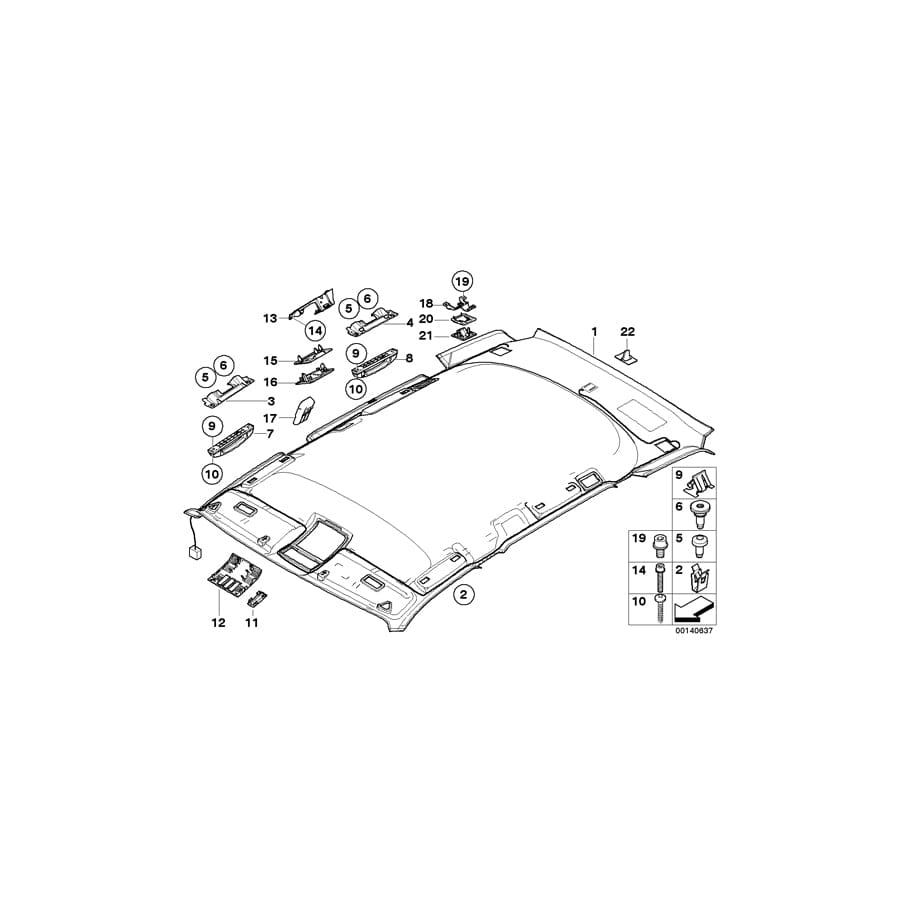 Genuine BMW 72123412788 E83 Countersunk Screw M6X16 (Inc. X3)