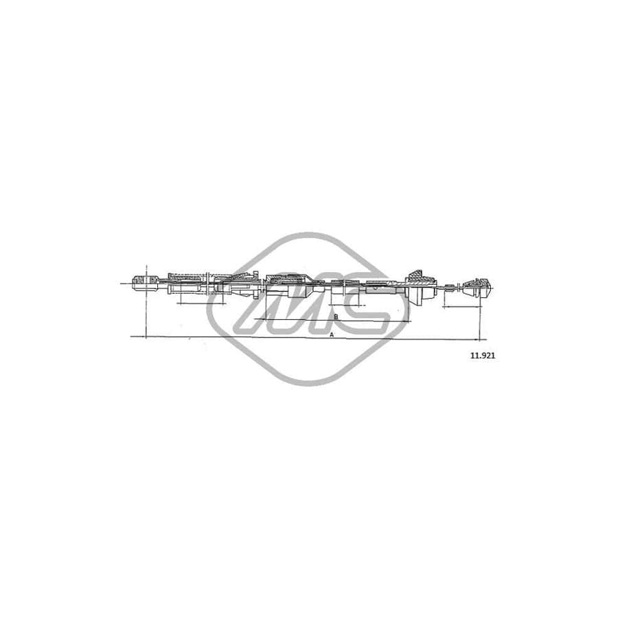 Metalcaucho 81876 Throttle Cable for FORD Fiesta Mk2 Hatchback (FBD)