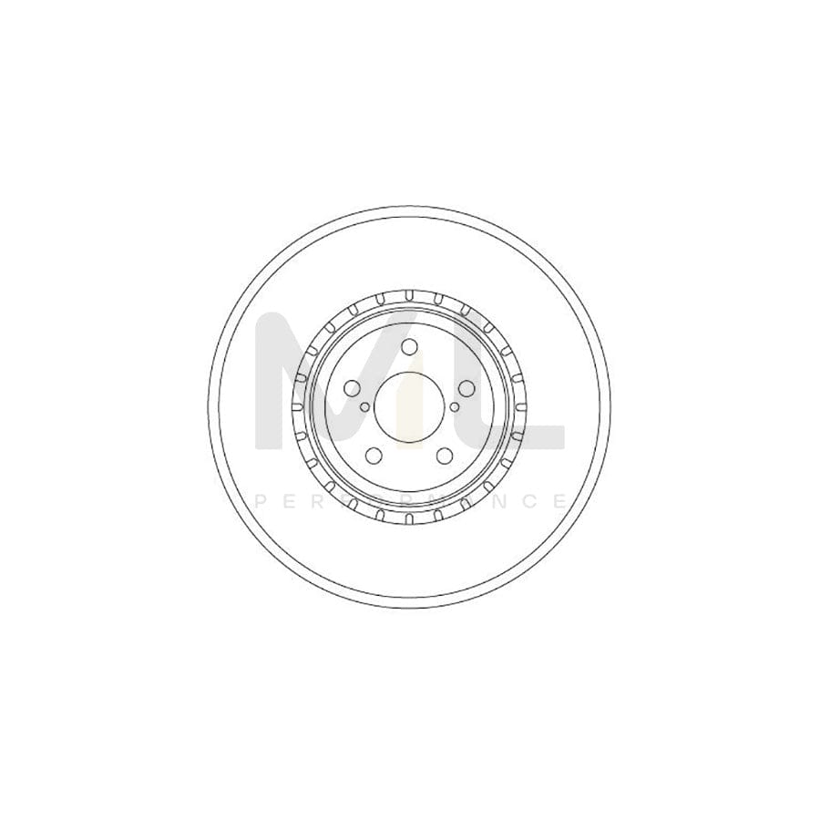 TRW DF6923S Brake Disc Vented, Painted  - 1 piece