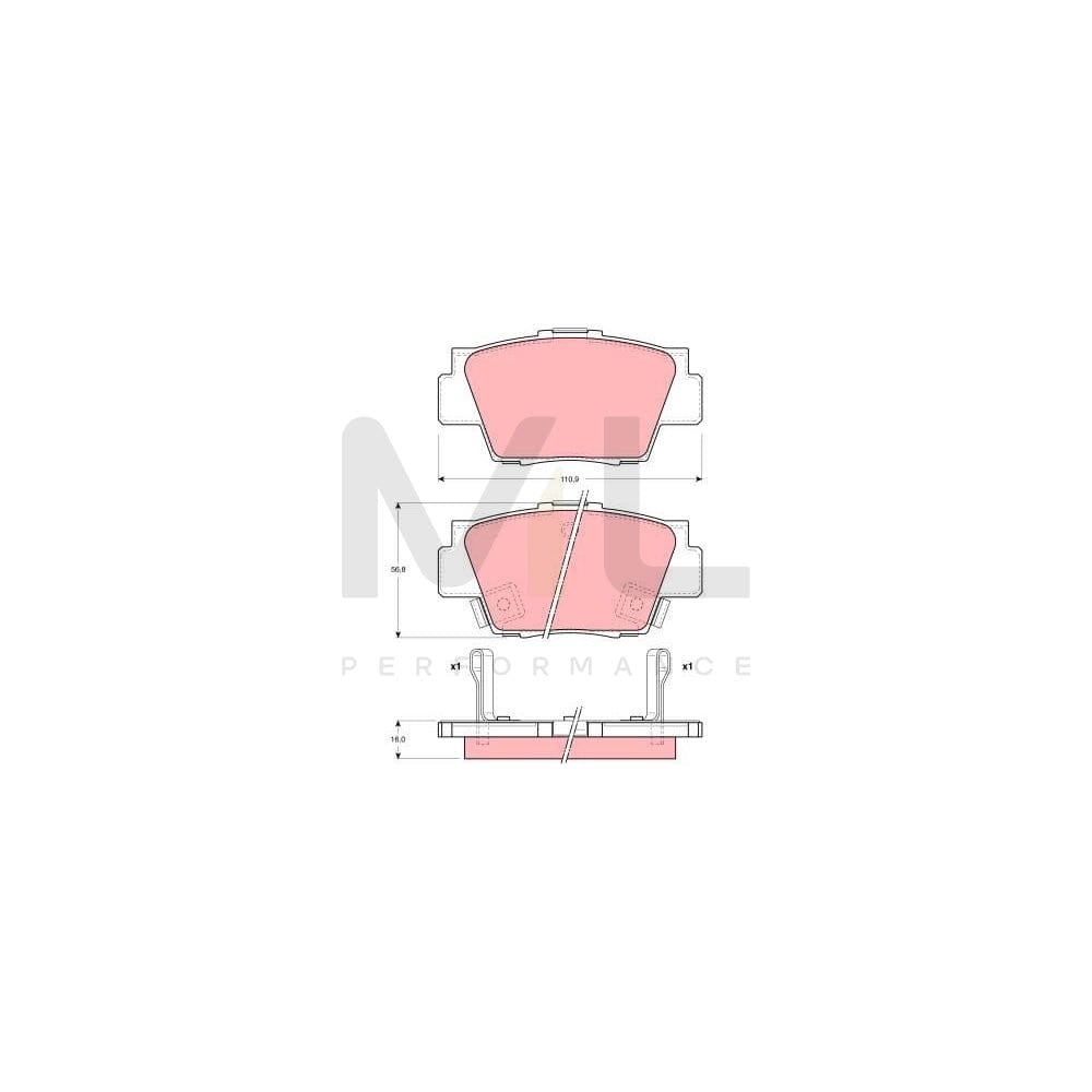 TRW Gdb3039 Brake Pad Set With Acoustic Wear Warning