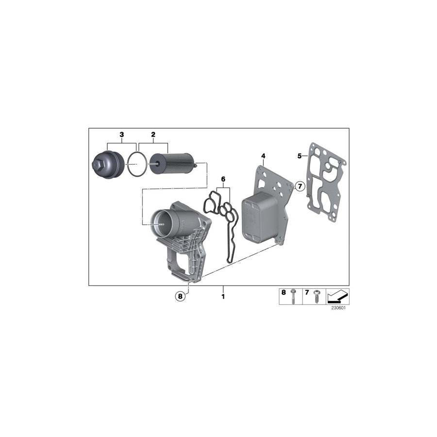 Genuine BMW 11428507150 Oil Filter (Inc. Cooper D 1.6, One D & Cooper D ALL4 2.0)