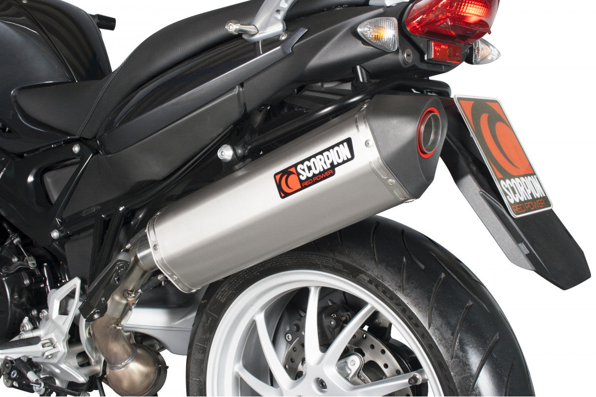 Scorpion RBM71SEO BMW Serket Parallel Slip-On - Brushed Stainless Steel Sleeve (F800 GT / F800 R) | ML Performance UK UK