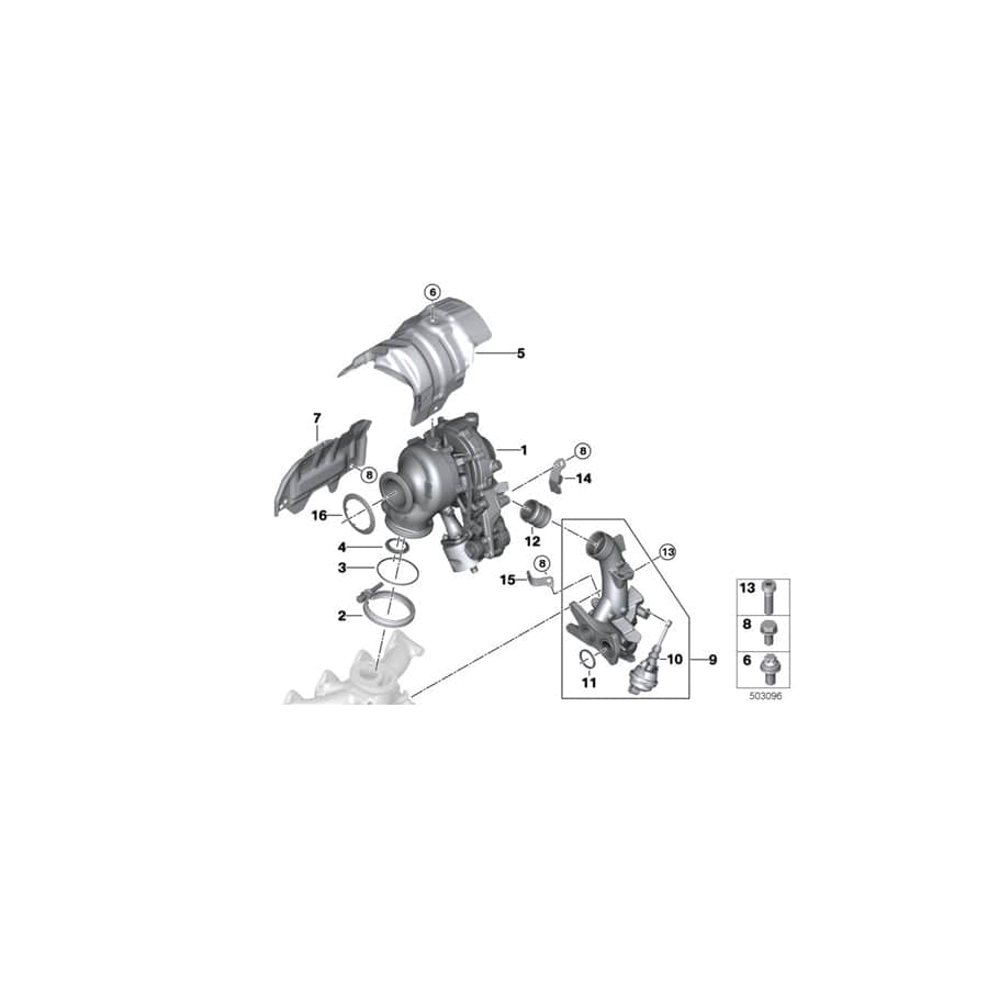 Genuine BMW 11658473703 F48 F39 Support, Compressor Bypass (Inc. X1 25dX & X2 25dX)