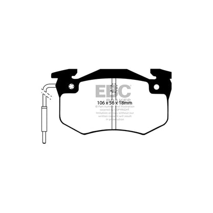 EBC PD11KF929 Citroen BX Greenstuff Front Brake Pad & GD Disc Kit - Citroen Caliper 2 | ML Performance UK Car Parts